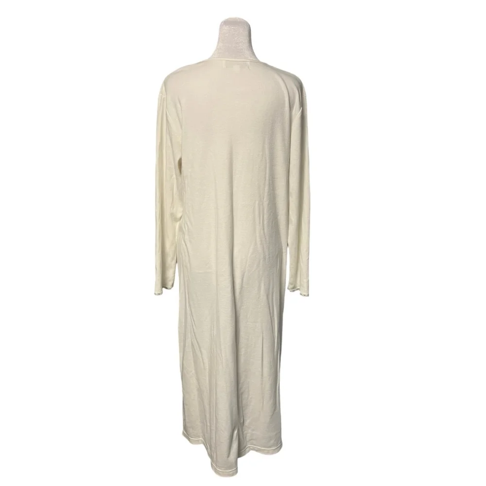 Vintage Miss Elaine Cuddleknit Cream Soft Brushed Nightgown Size Small NWT